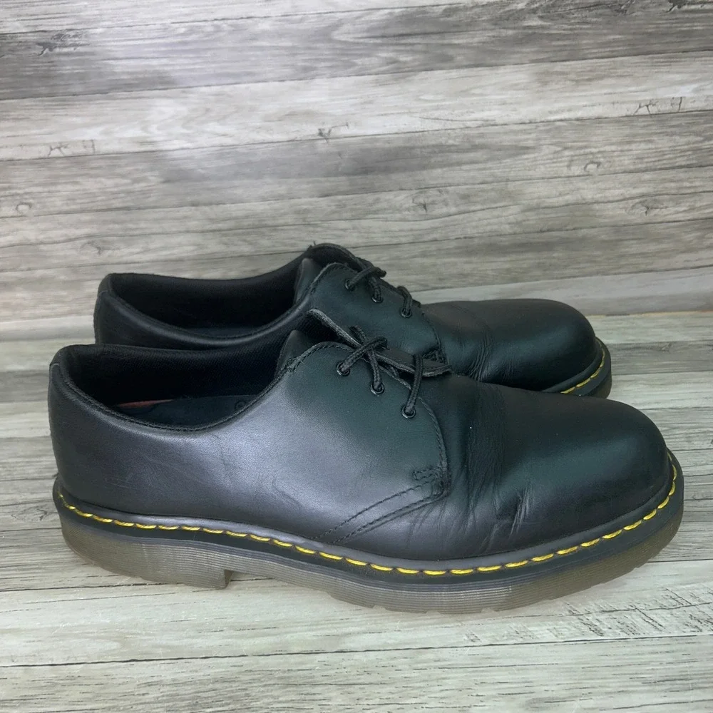 Dr. Martens 1461 Safety Shoes Slip Resist Softwair Black Leather Mens Size US 13